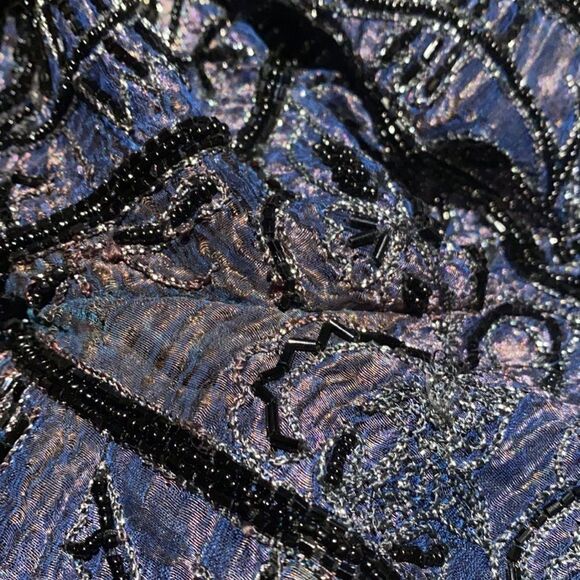 Adrianna Papell Evening Mandarin Beaded Vintage Jacket - Picture 14 of 15